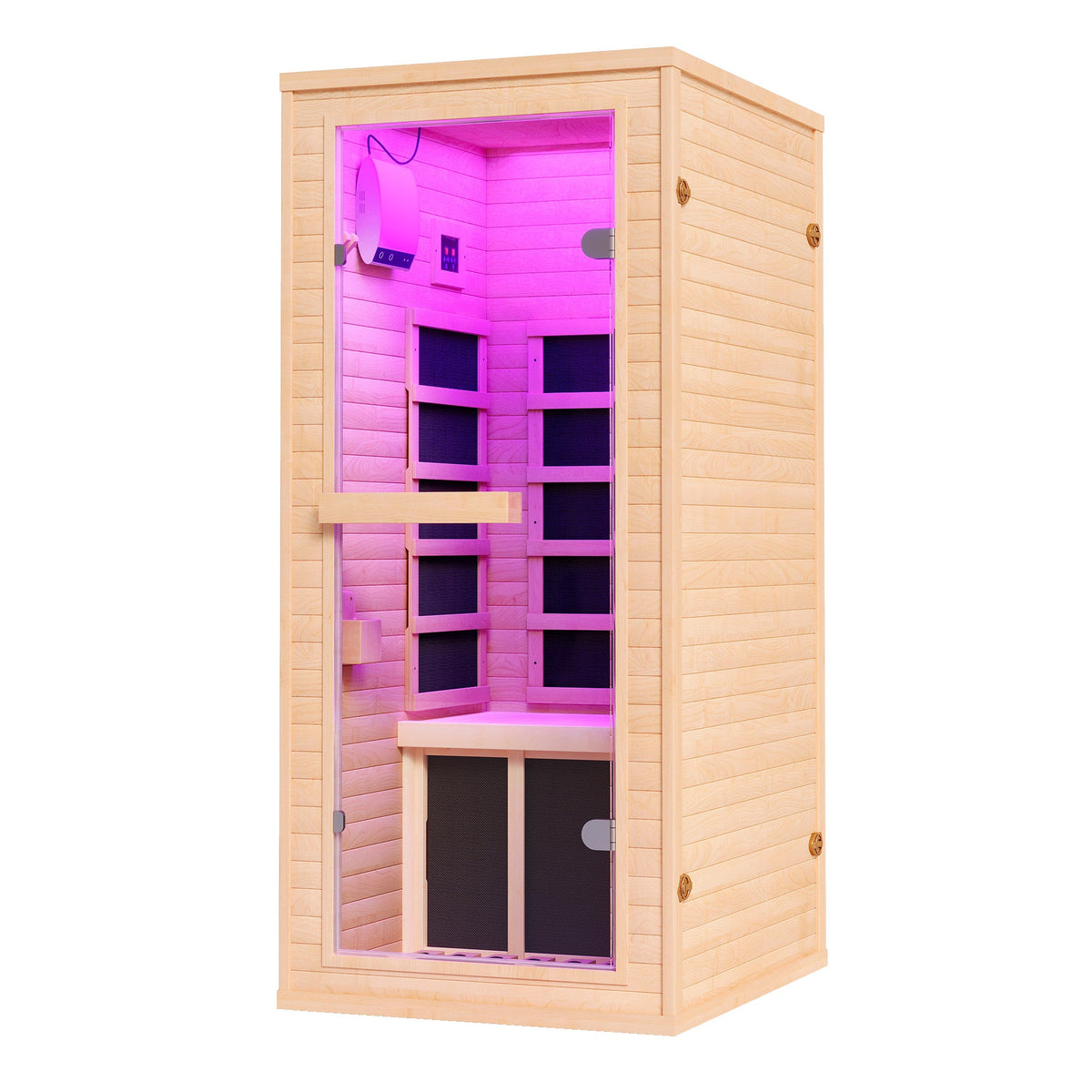 Low EMF Infrared Saunas for Home Amerlife 1-Person 27.2*32.3*61 Inch