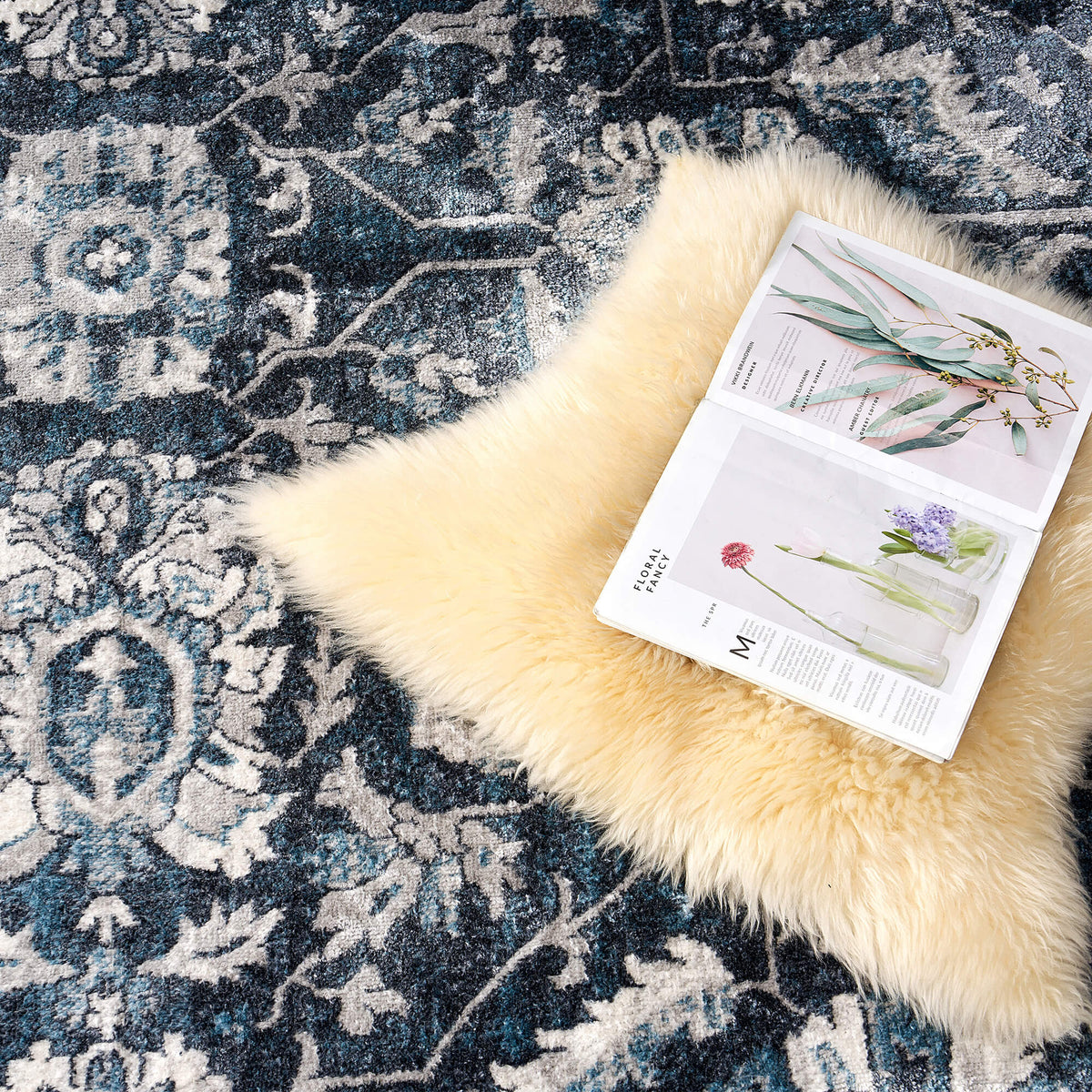 Vintage Distressed Low Pile Rug