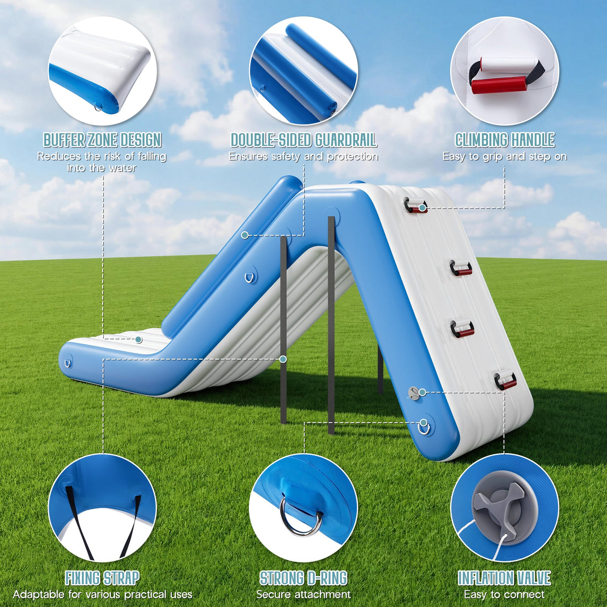 Inflatable Floating Water Slide - 10FT