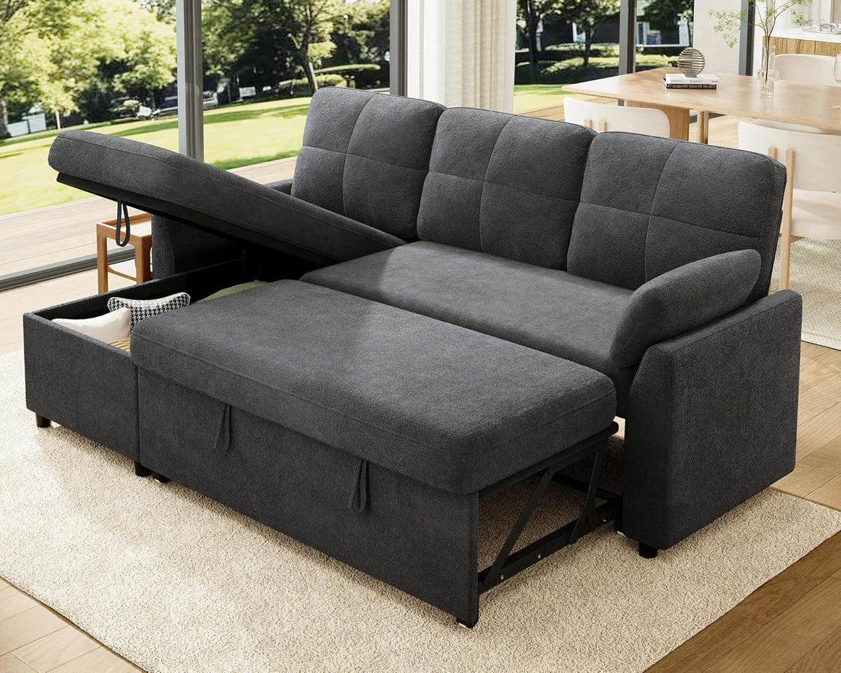 Vireli Convertible Sofa Bed -Gray