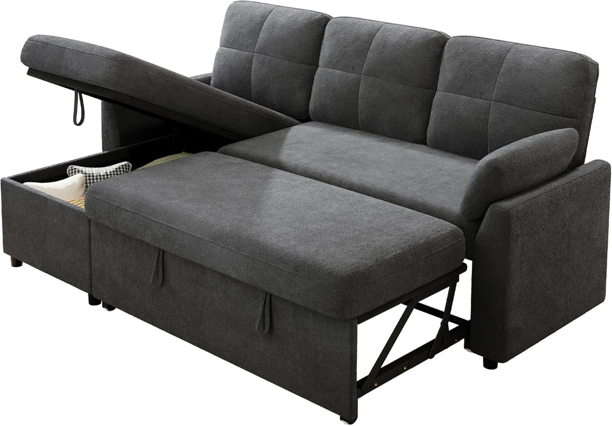 Vireli Convertible Sofa Bed -Gray