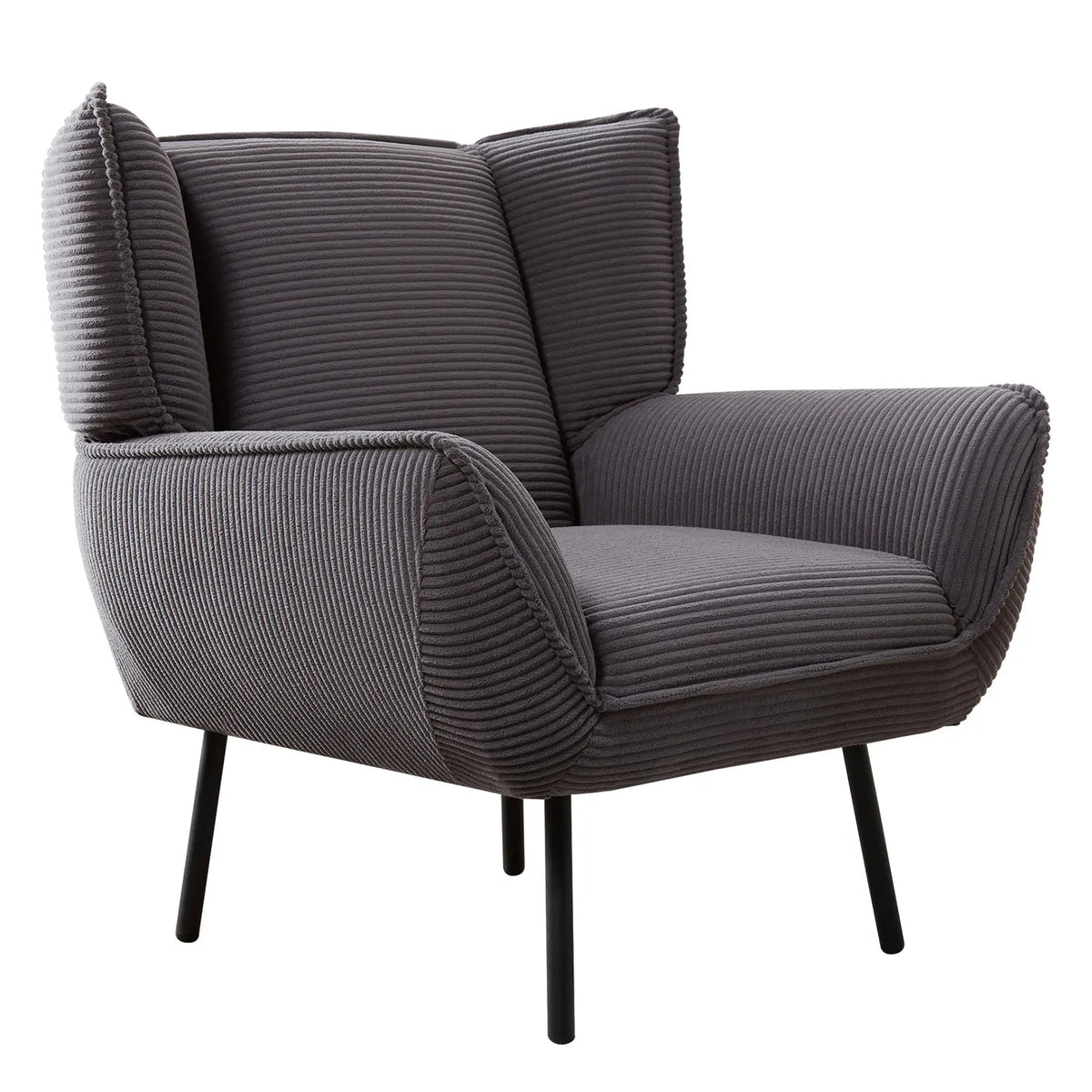 Grey Corduroy Sofa Set - 1 chair