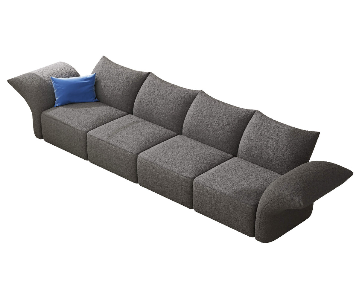 Brakt 122-Inch Modular Sectional Sofa - Grey