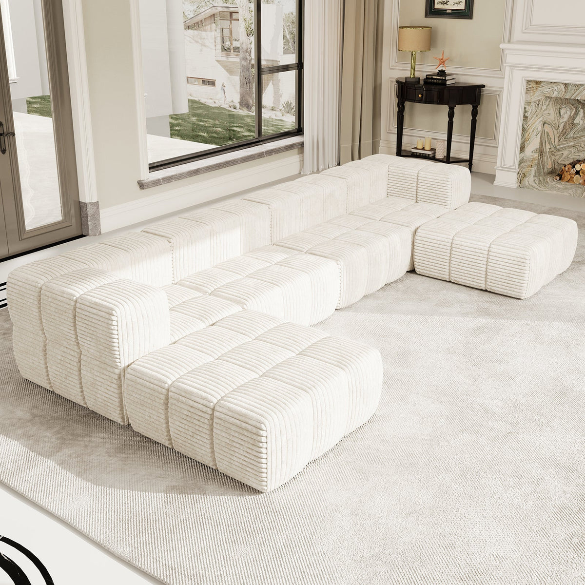 Bluff Modular Sectional Sofa - Cream