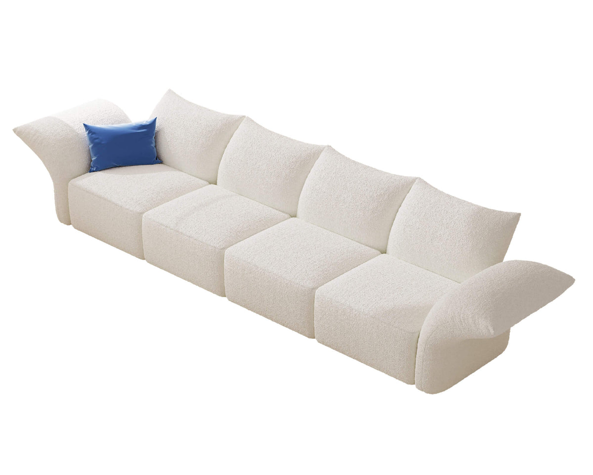 Brakt 122-Inch Modular Sectional Sofa - White