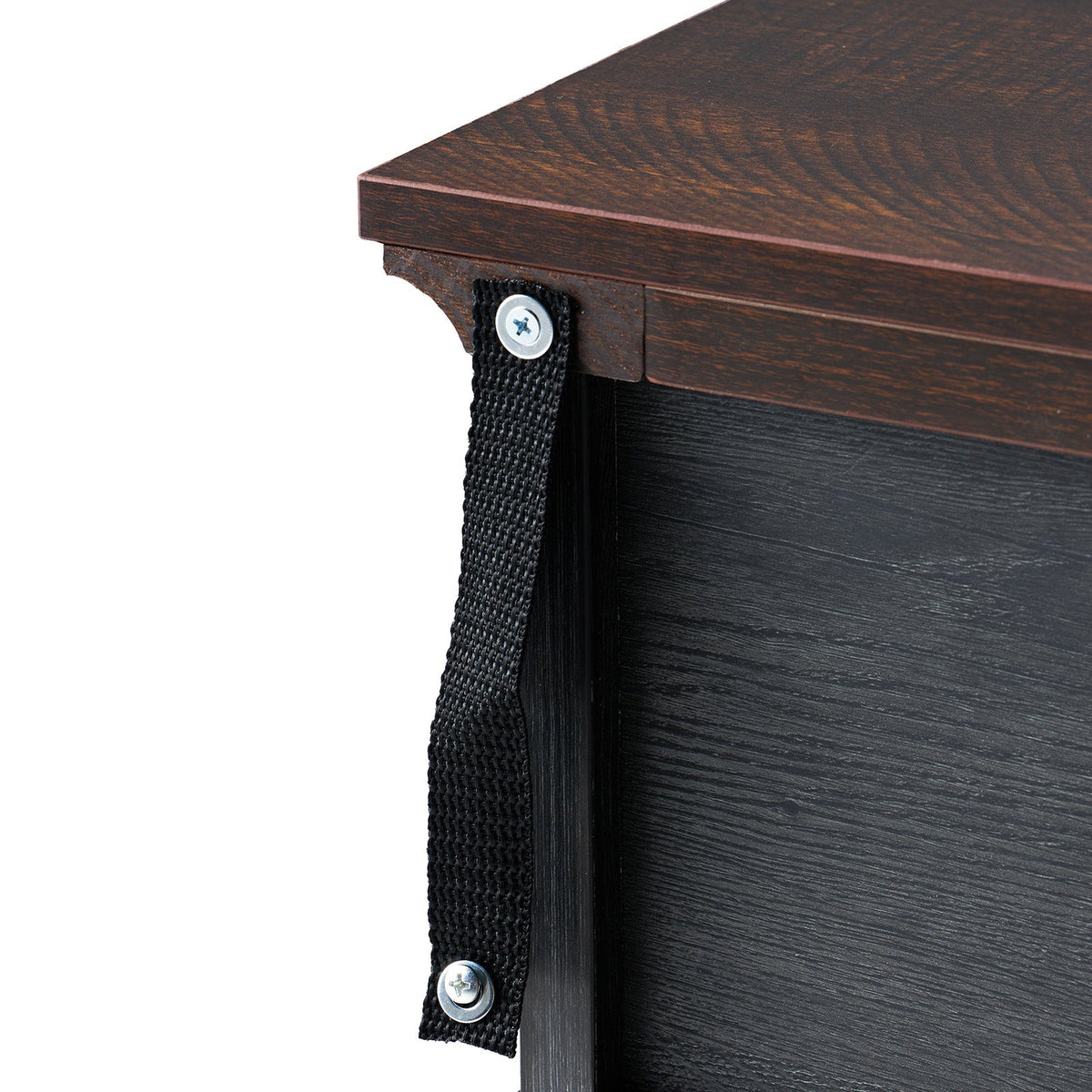 Buck 66" Farmhouse TV Stand - Dark Gray