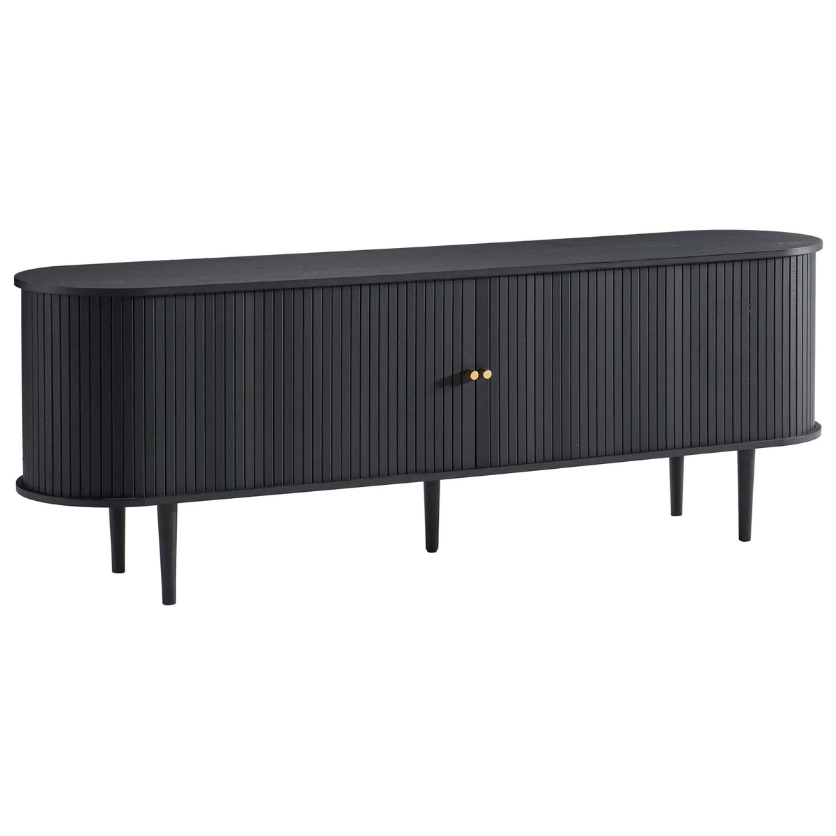 Briar 70" Mid Century TV Stand - Textured Black