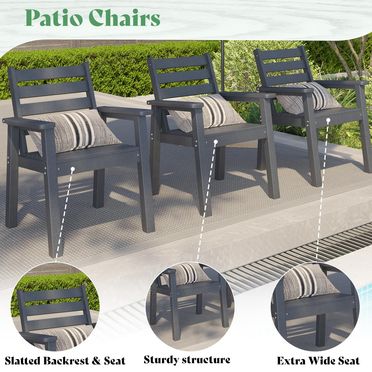 Beverly 7-Piece Outdoor Dining Table Set - Gray