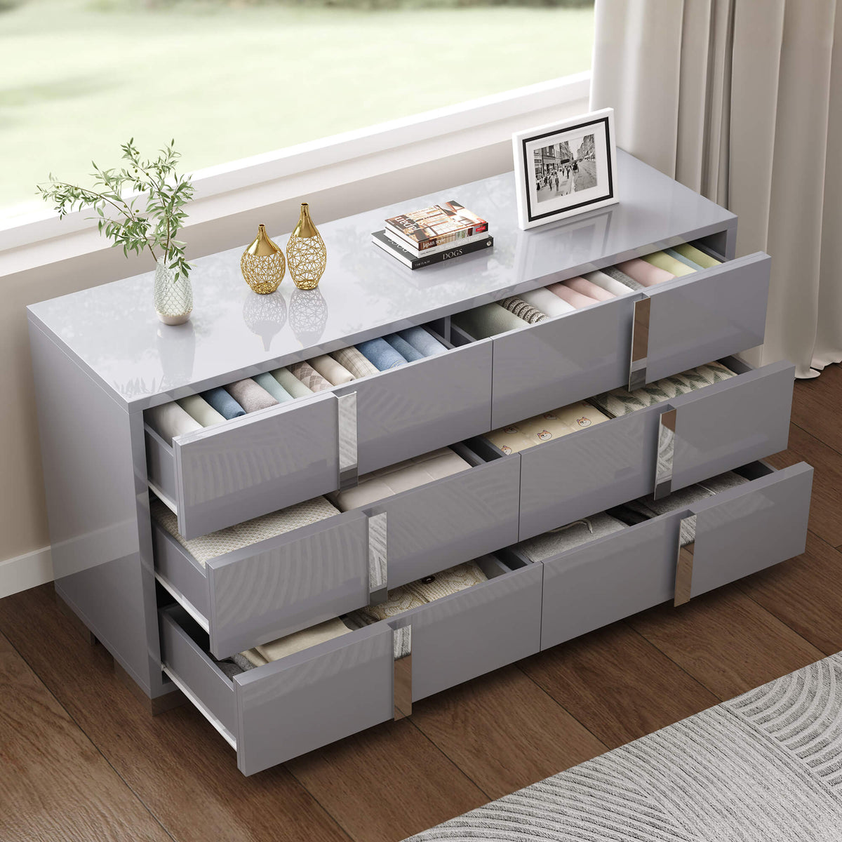 Beaumont 5-Piece Modern Bedroom Set - Black_Grey