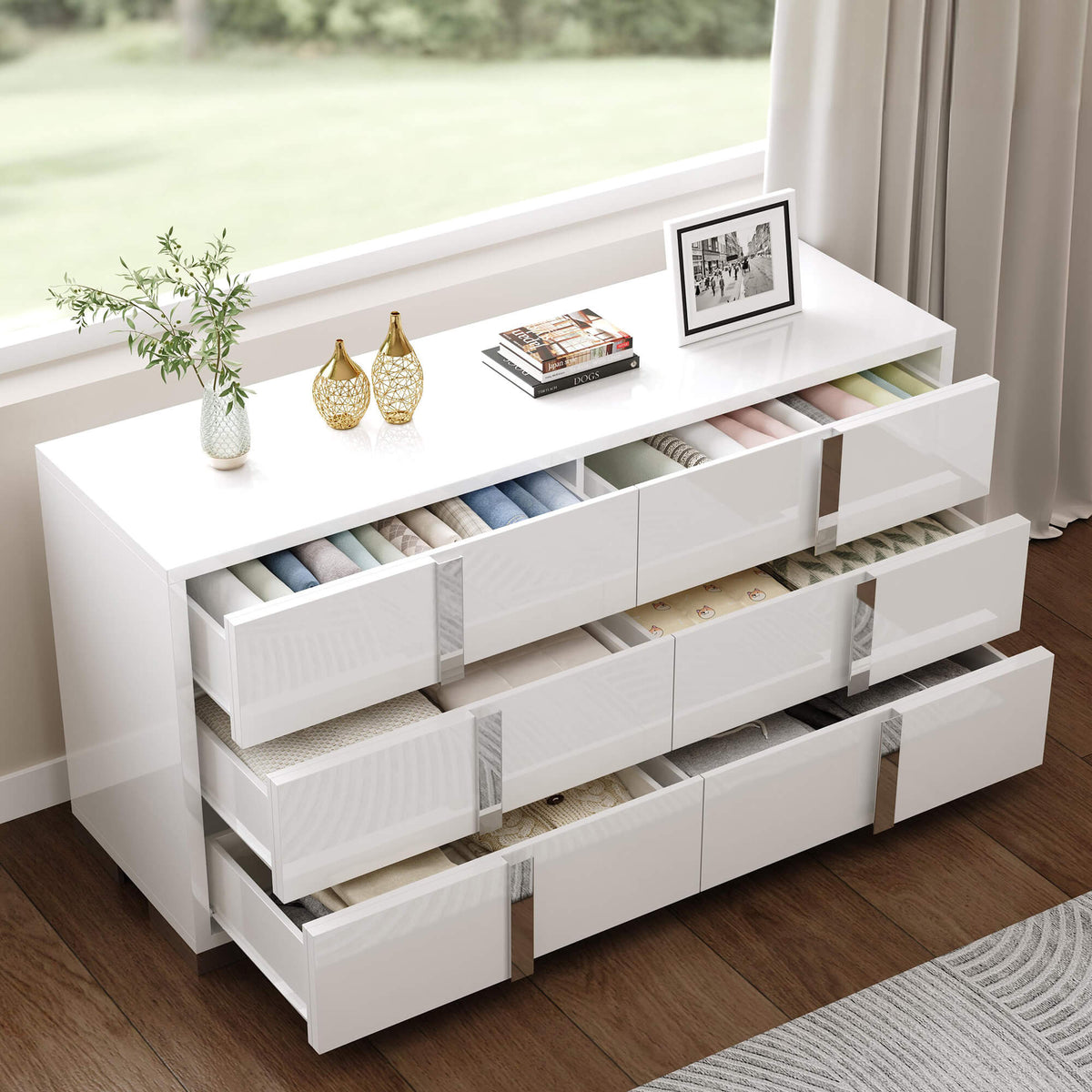 Beaumont 5-Piece Modern Bedroom Set - Black_White