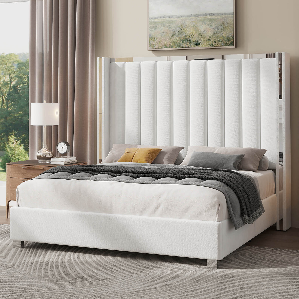 Beaumont 5-Piece Modern Bedroom Set - Cream_White