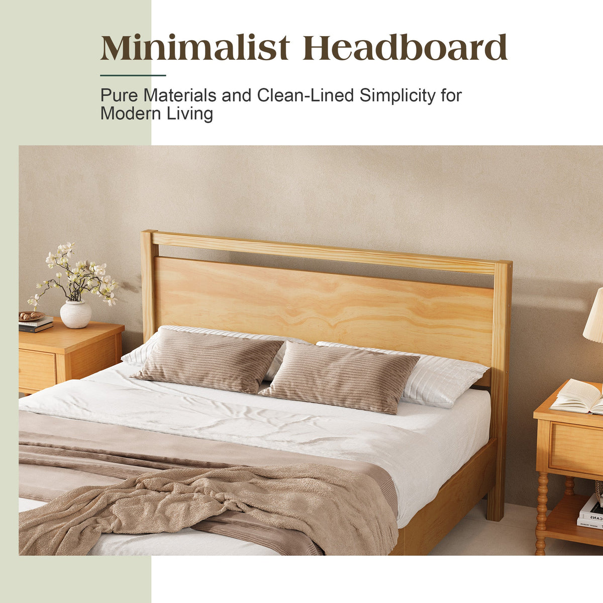 Void Solid Wood Bed Amerlife Full / Natural