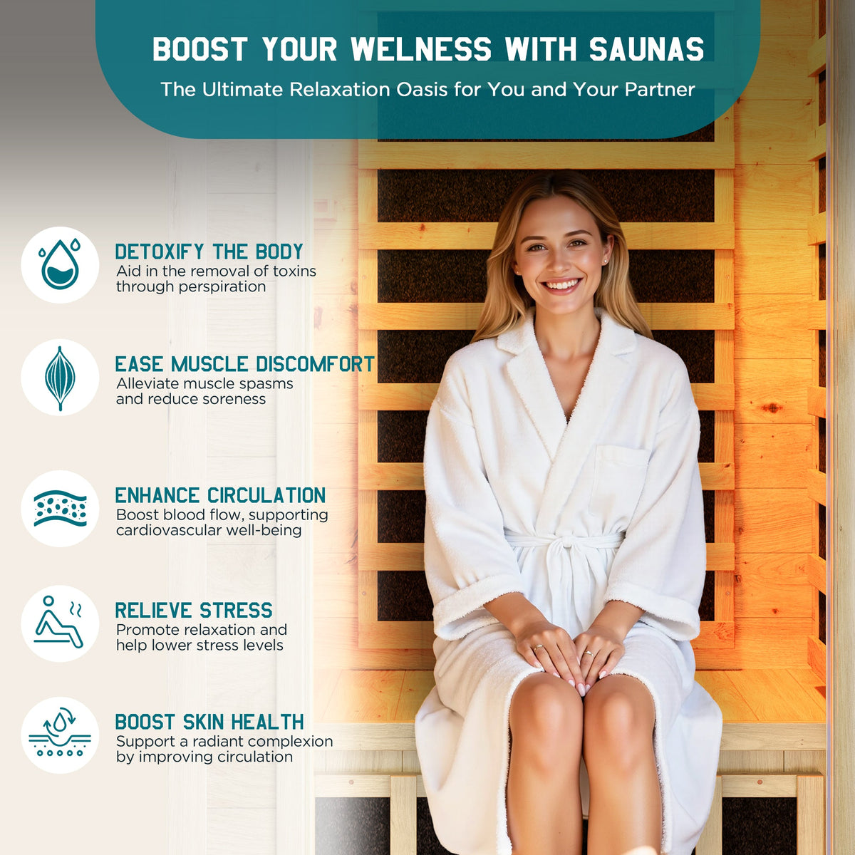 Low EMF Infrared Saunas for Home Amerlife Outdoor 1-Person 33.5*35.4*78.7 Inch
