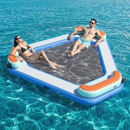 Nixie Inflatable Water Hammock-10*10FT / Triangle / Green+Black