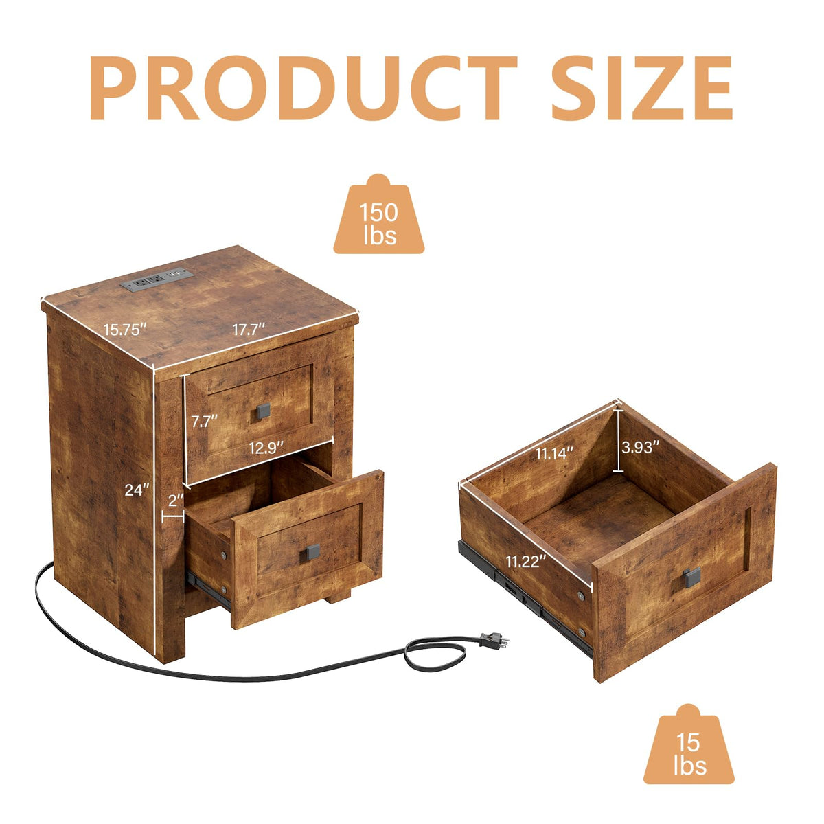 Cody Bedroom Storage Bed Set Queen Rustic Brown