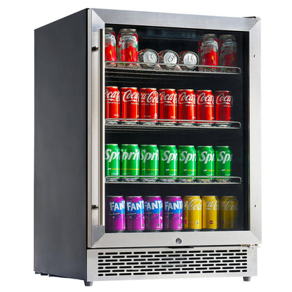 Beverage Refrigerator with Glass Door-24 Inch - Single Zone-Beverage Fridge