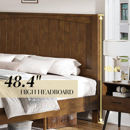 Sanderson Solid Wood Bed Frame -Full / Brown