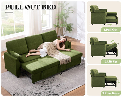 Vireli Convertible Sofa Bed Amerlife -Green