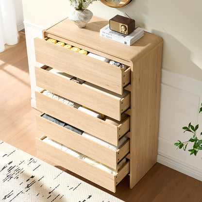 Garyon Modern 5-Drawer Storage Dresser _Light Oak
