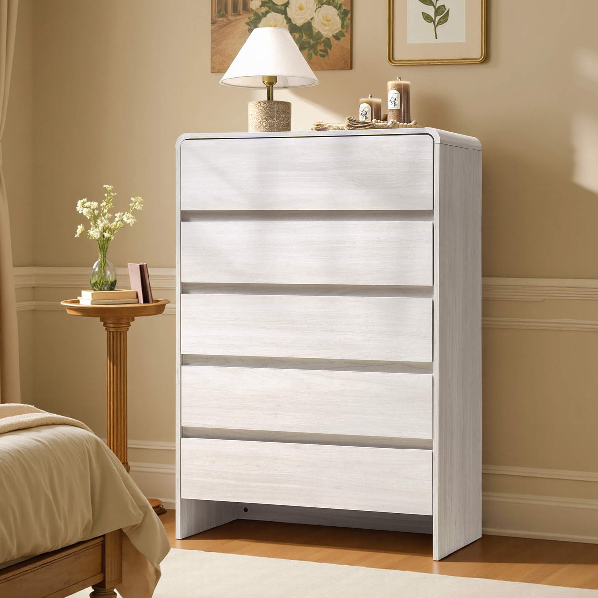 Garyon Modern 5-Drawer Storage Dresser _White