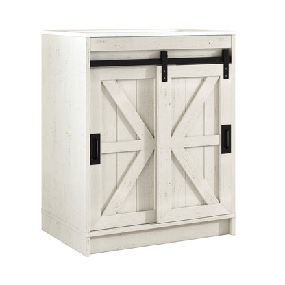 Bourbon Sliding Barn Vanity 24 inch Rustic White