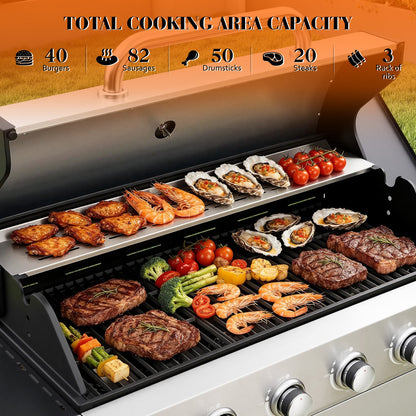 6-Burner Propane Grill Cart 