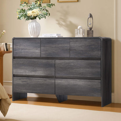 Garyon Modern 7-Drawer Storage Dresser _Black