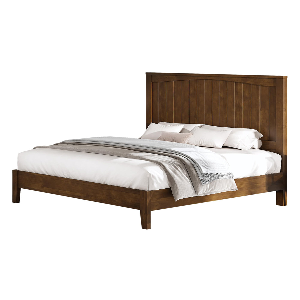 Sanderson Solid Wood Bed Frame -Full / Brown