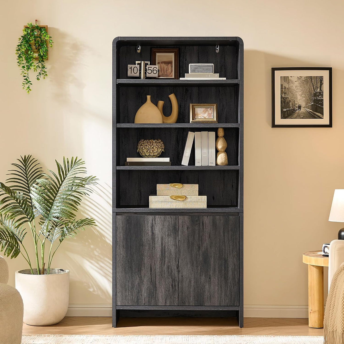 Arcova 71" Tall Bookshelf Amerlife Black