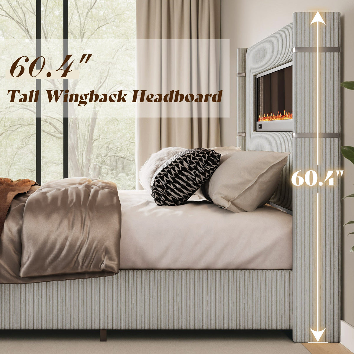 Chambers Bed Frame with Fireplace Amerlife-CS