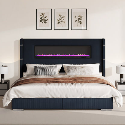 Chambers Bed Frame with Fireplace Amerlife-KH