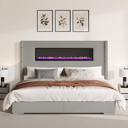 Chambers Bed Frame with Fireplace Amerlife-KS
