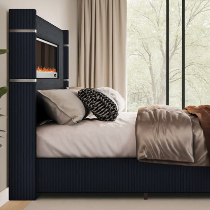 Chambers Bed Frame with Fireplace Amerlife-QH