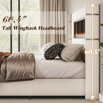 Chambers Bed Frame with Fireplace Amerlife-QM