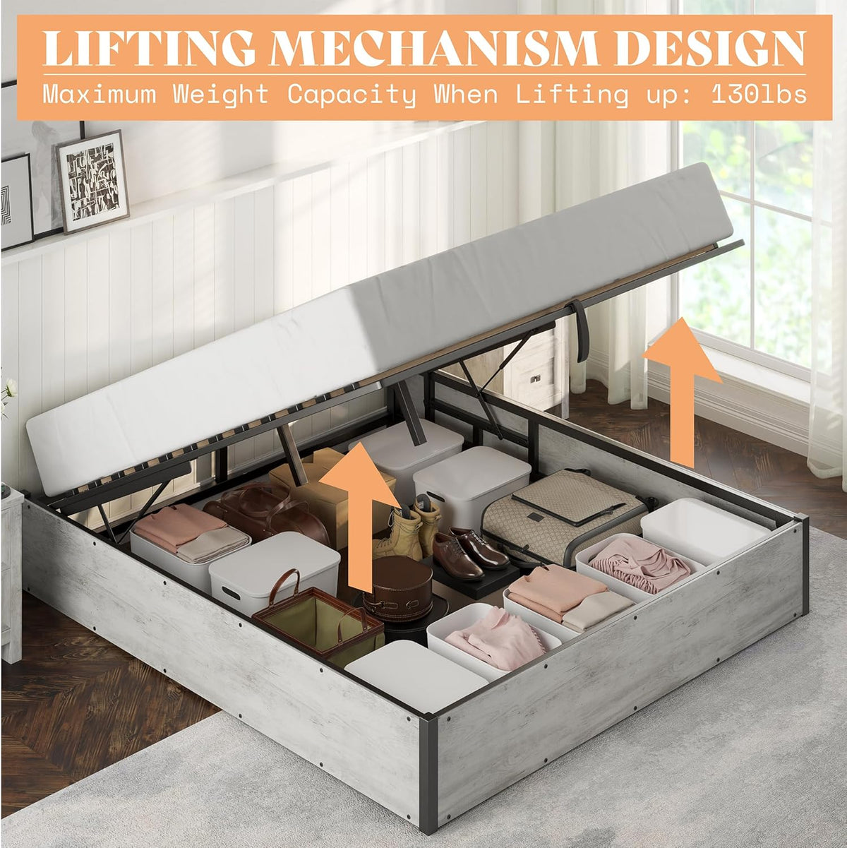 Cody Full Lift Storage Bed Amerlife
