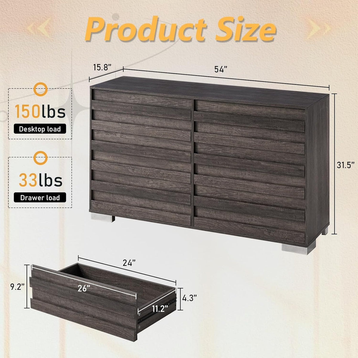 Sequoia 2-Piece Farmhouse Bedroom Set King Rustic Gray