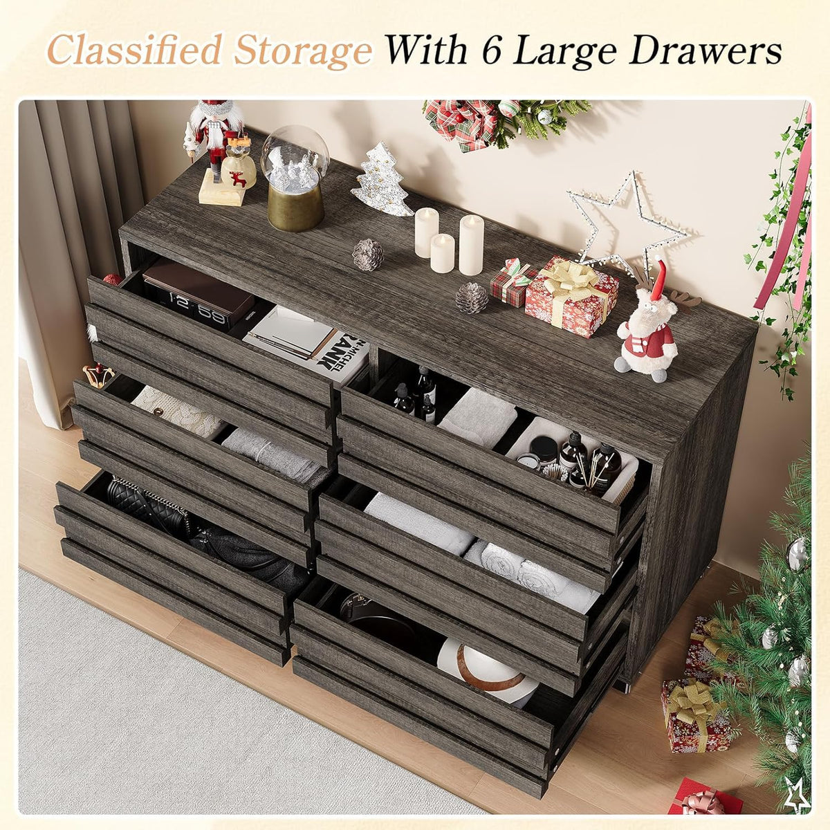 Sequoia 2-Piece Farmhouse Bedroom Set King Rustic Gray