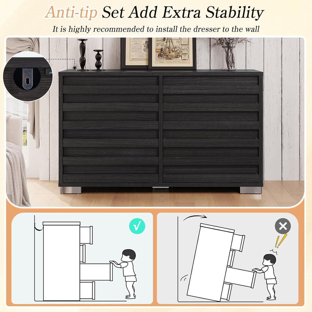 Sequoia 2-Piece Farmhouse Bedroom Set Queen Black