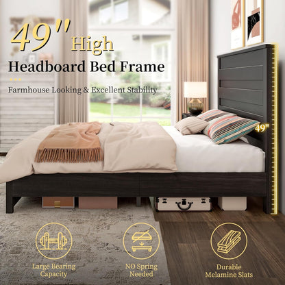 Sequoia Farmhouse 3-Piece Bedroom Set Queen Black