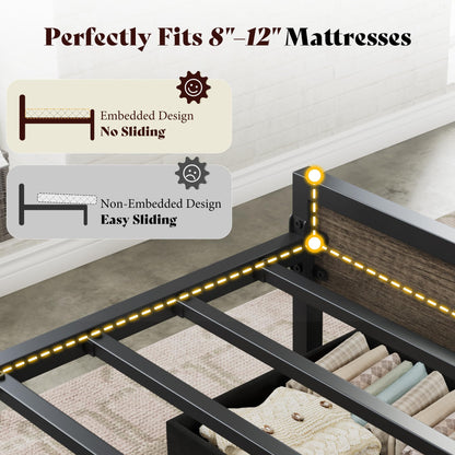 Veltrix LED Storage Velvet Bed Frame Amerlife Twin / Grey