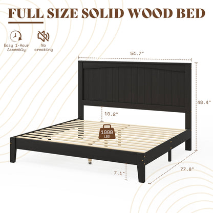 Sanderson Solid Wood Bed Frame -FULL / BLACK