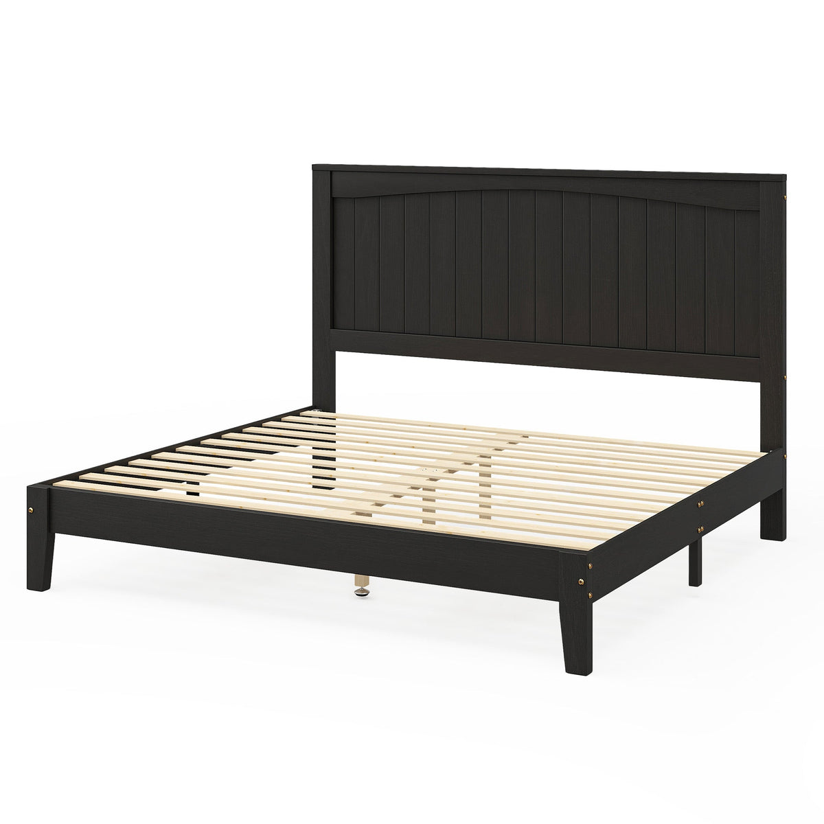 Sanderson Solid Wood Bed Frame -QUEEN / BLACK