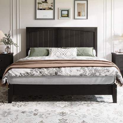 Sanderson Solid Wood Bed Frame -QUEEN / BLACK