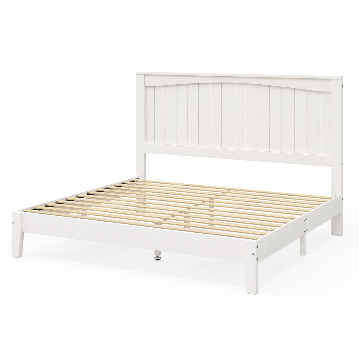 Sanderson Solid Wood Bed Frame -QUEEN / WHITE