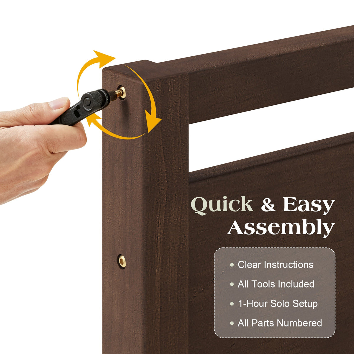 Void Solid Wood Bed - DW-K