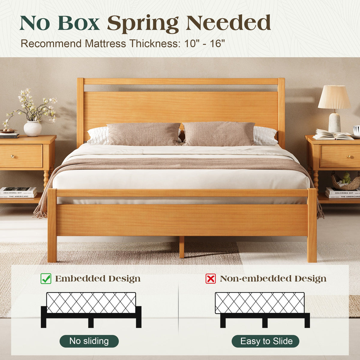 Void Solid Wood Bed - YO-K