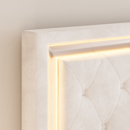 Hues LED Bed Frame-T-CREAM