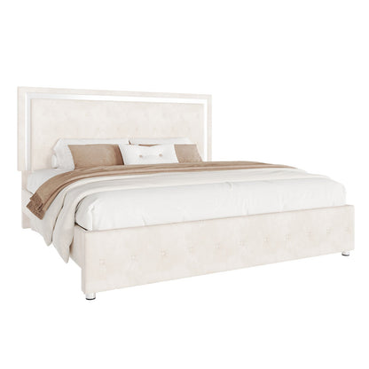 Hues LED Bed Frame-T-CREAM