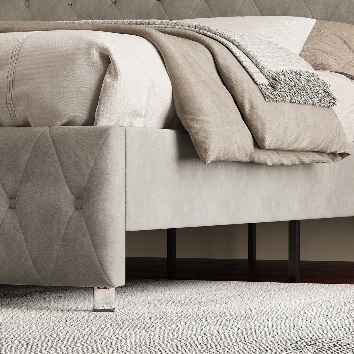 Hues LED Bed Frame-T-GREY