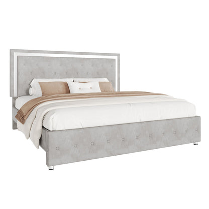 Hues LED Bed Frame-T-GREY